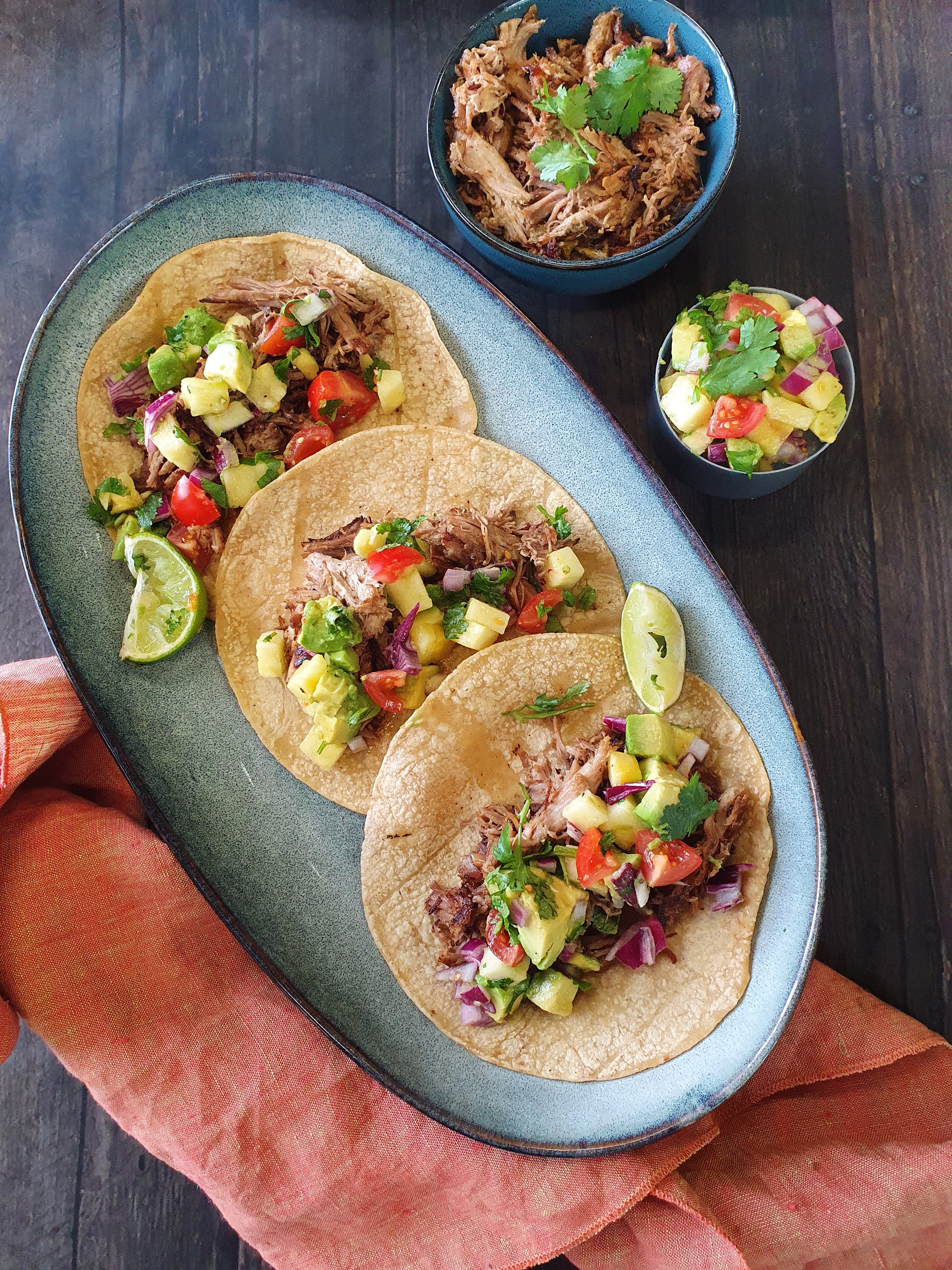 Mexican Slow Cooker Pulled Pork Tacos With Pineapple Salsa – Cannings Butchers