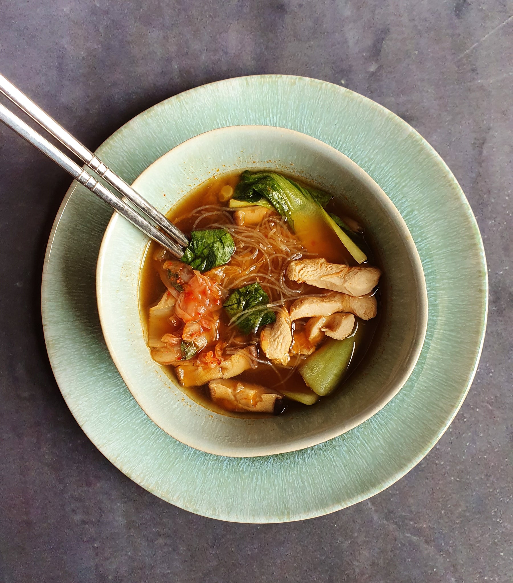 Kimchi Chicken Noodle Soup