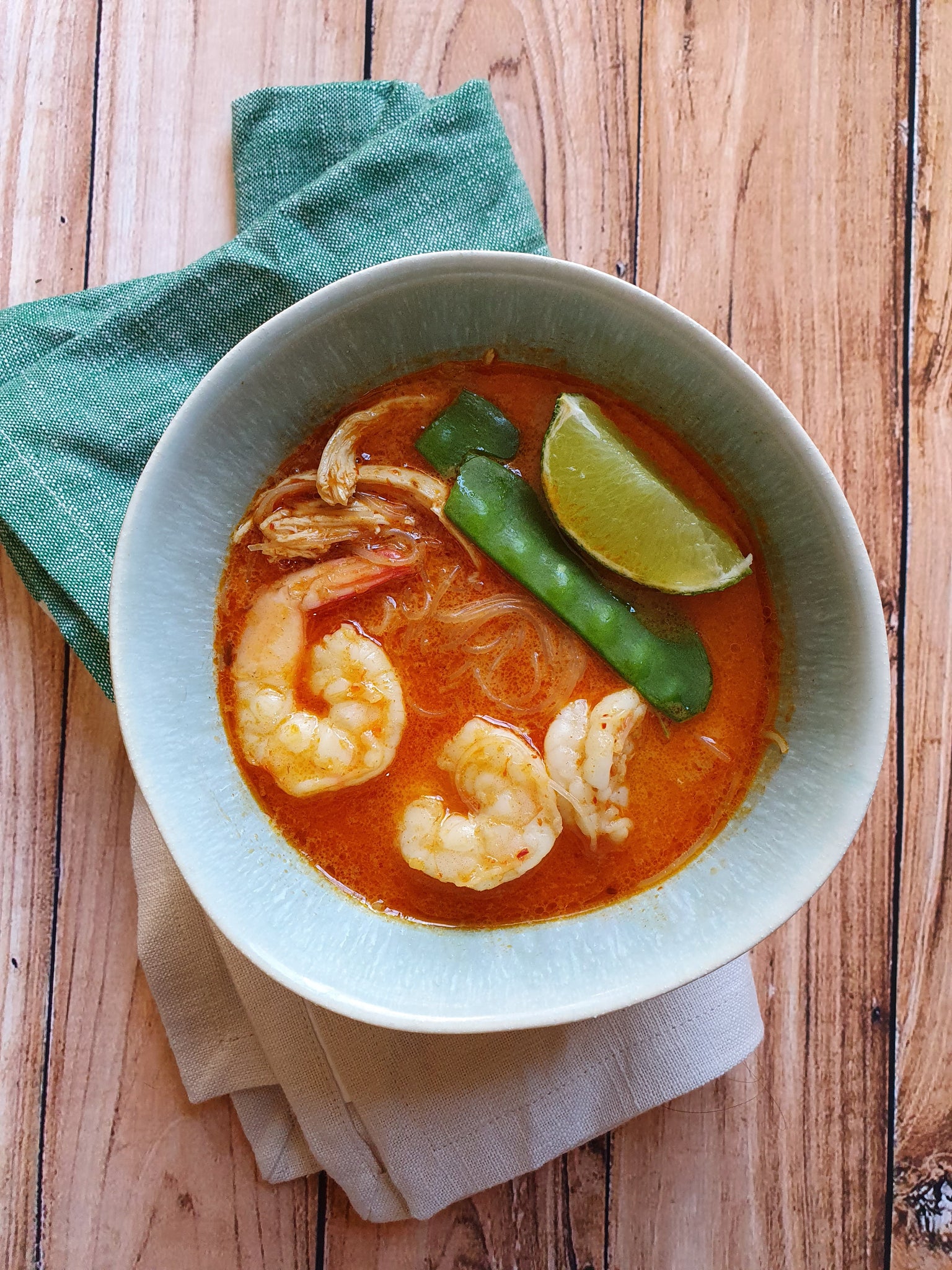 Cheat's Pantry Laksa with Prawns and Chicken