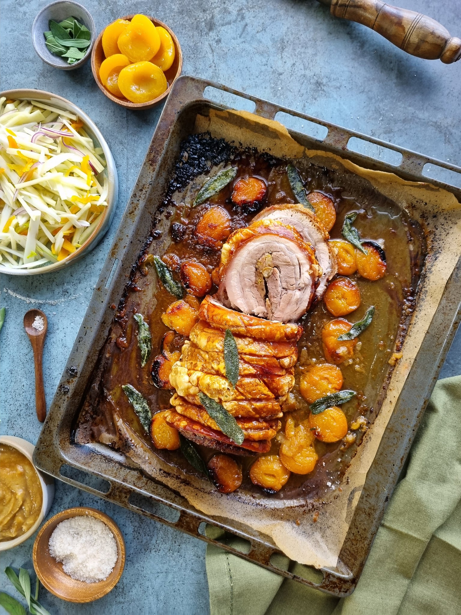 Pork Belly Roll with Apricot & Fennel Stuffing