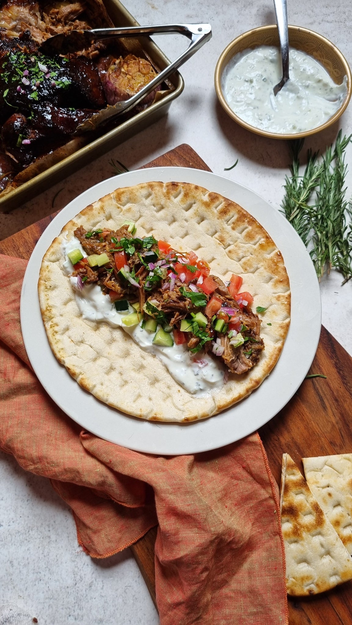Pomegranate and Sumac Lamb Shoulder Souvlaki
